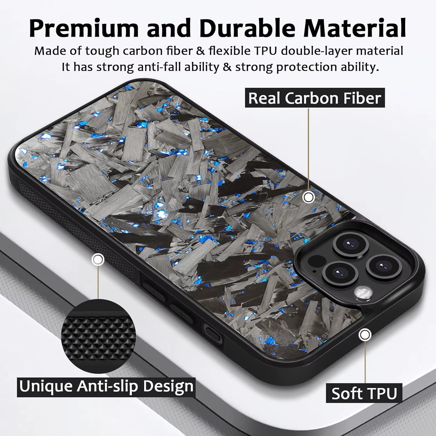 New Cases for Iphone 15 Pro Max Real Forged Carbon Fiber for Iphone 16 13 14 12 11 14Plus 13Pro 11Promax Case Anti-Fall Shell